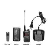 Radtel RT-890 Ham Radio 2-Way Walkie Talkie AM FM NOAA Marine Aviation Scanner EU Plug / Black Walkie Talkie